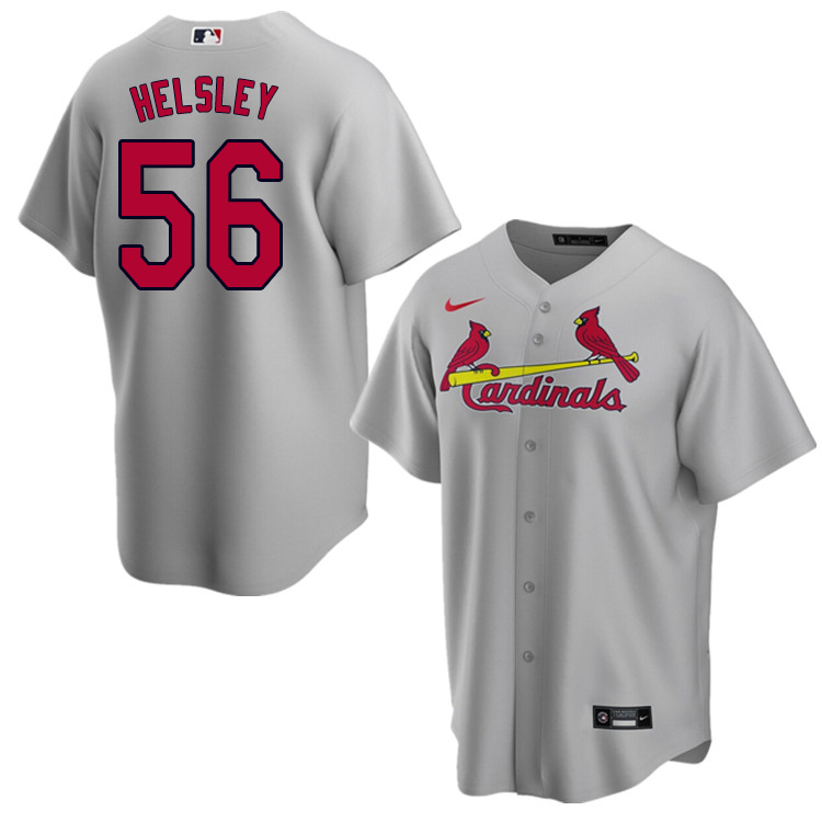 Nike Men #56 Ryan Helsley St.Louis Cardinals Baseball Jerseys Sale-Gray